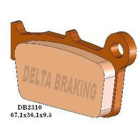 _Delta Braking Rear Brake Pads Gas Gas 09-13 Yamaha YZ 125/250 03-13 Suzuki RMZ 250 04-13 RMZ 450 05-13 | DB2310 | Greenland MX_