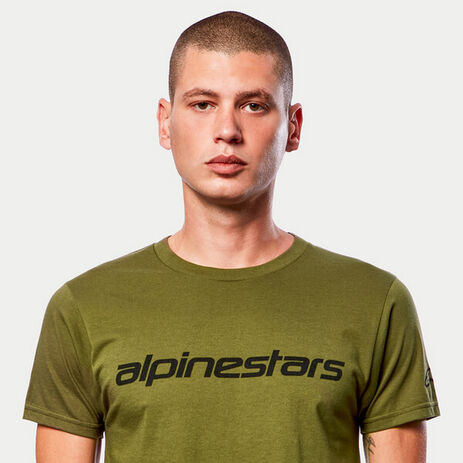 _Alpinestars Linear Wordmark T-shirt Green/Black | 1212-72020-6910-L-P | Greenland MX_