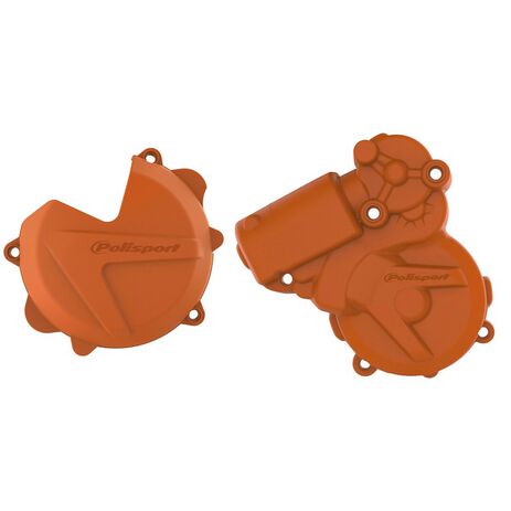 _Polisport Clutch and Ignition Cover Protector Kit KTM EXC 250/300 13-16 | 90967-P | Greenland MX_