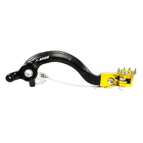_Apico Suzuki RM 85 02-.. Rear Brake Pedal Black/Yellow | AP-BPF450Y | Greenland MX_