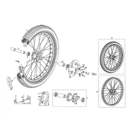 _Front Wheel | GGT12R15-14 | Greenland MX_