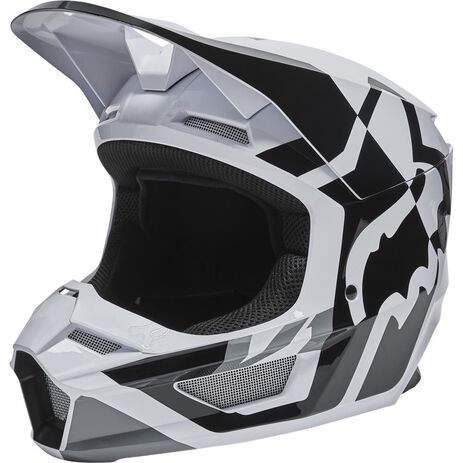 _Fox V1 Lux Helmet Black/White | 28356-018 | Greenland MX_