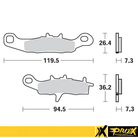 _Prox Front Brake Pad Kawasaki KX 80/85/100 97-.. Suzuki RM 85 05-.. | 37.106202 | Greenland MX_
