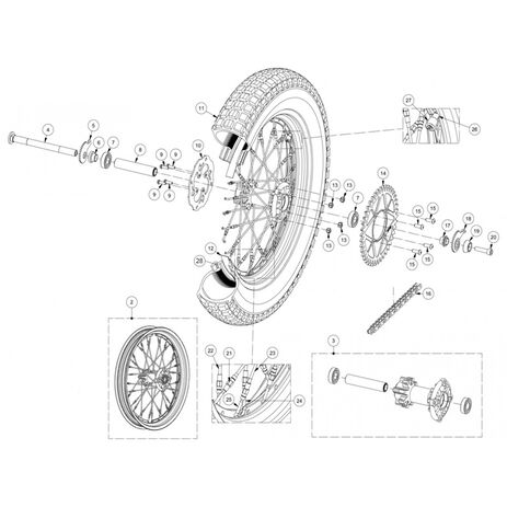 _Rear Wheel | GGT12R19-16 | Greenland MX_