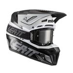 _Leatt Moto 8.5 V22 Helmet with Goggles Black/White | LB1022010320-P | Greenland MX_