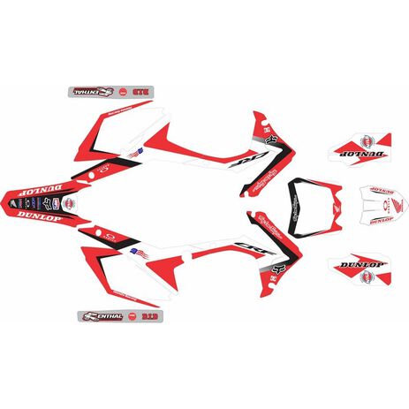 _Full Sticker Kit Honda CRF 250 R 14-17 CRF 450 R 13-16 Honda Racing | SK-HCRF25144513HOR-P | Greenland MX_