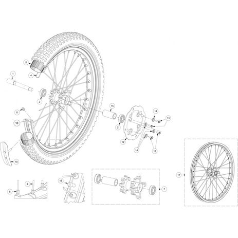 _Front Wheel | GGT12R18-14 | Greenland MX_