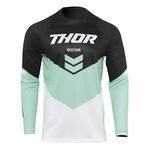 _Thor Sector Chev Jersey Black/Turquoise | 29106452-P | Greenland MX_