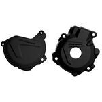 _Polisport Clutch and Ignition Cover Protector Kit Husqvarna FE 250/350 14-16 KTM EXC-F 250/350 14-16 | 90978-P | Greenland MX_