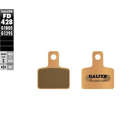 _Galfer Rear Sintered Brake Pads Trial Beta EVO 125/200/250/290/300 09-.. | FD428G1395 | Greenland MX_