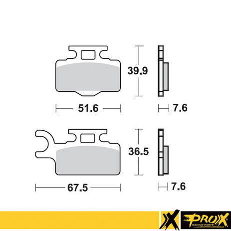 _Prox Front Brake Pad Kawasaki KX 65 00-21 Suzuki RM 65 03-05 | 37.107202 | Greenland MX_