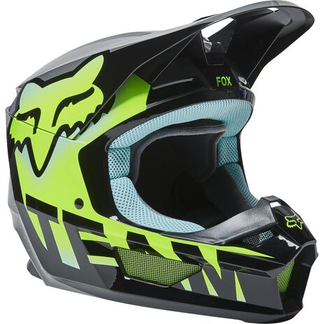 _Fox V1 Trice Youth Helmet Turquoise | 26782-176 | Greenland MX_