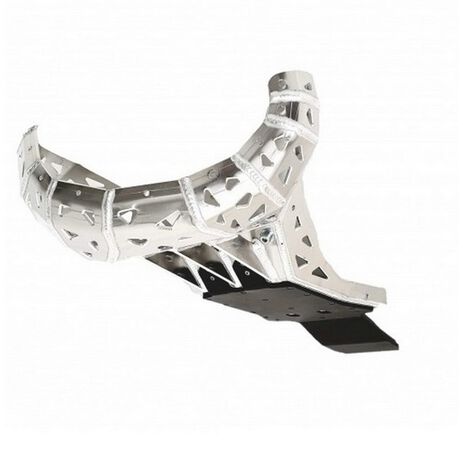 _P-Tech Skid Plate with Exhaust Pipe Guard and Plastic Bottom KTM EXC 250/300 20-..HVA TE 250/300 20-. | PK016H | Greenland MX_